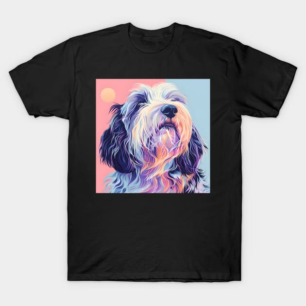 Bearded Collie in 80's T-Shirt by NatashaCuteShop